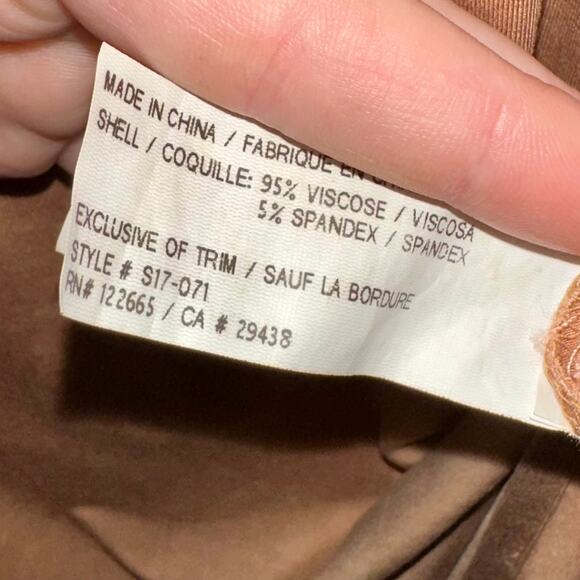 Anama Camel Tan Longline Split Hem Tank Top Tunic Size Small - Picture 8 of 15